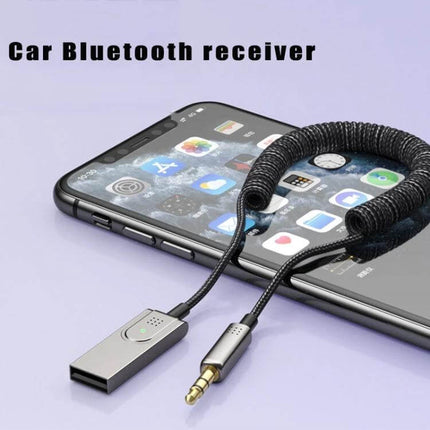 AUX Car Bluetooth Receiver For Hands Free Calls And Music - USB powered 3.5mm adapter streaming music and hands-free calls in older cars
