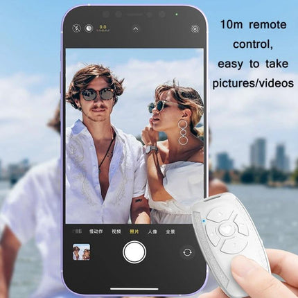 Versatile Car Key Shaped Bluetooth Remote for Selfies and Videos — compact ABS remote controlling smartphone camera for hands-free couples photos