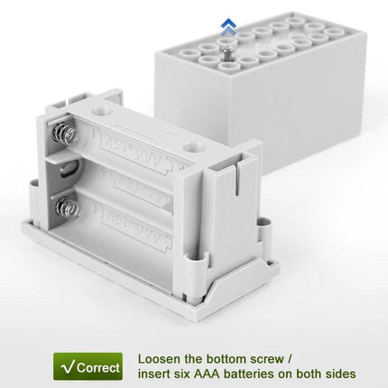 MOC Technology Power Group for Building Block Mechanisms white battery holder and motor module for DIY building block projects