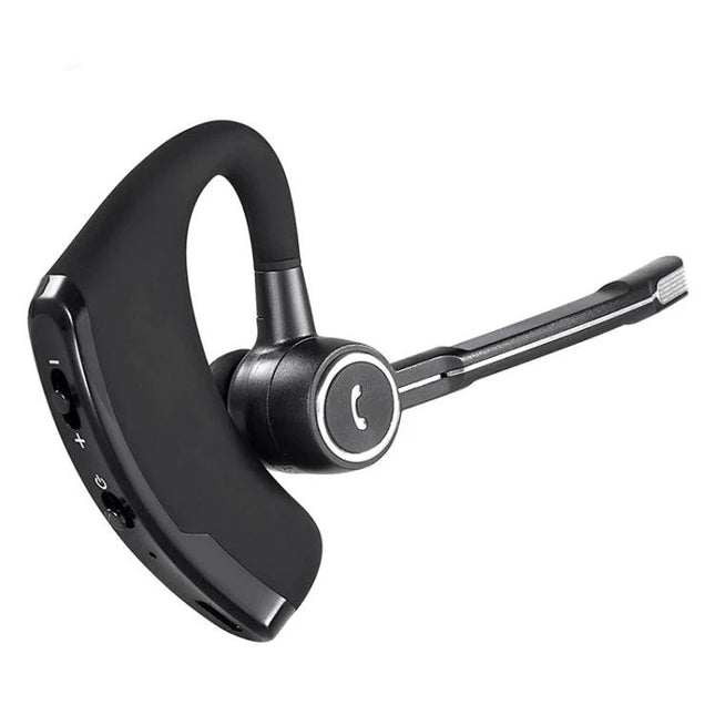 Lymoc Bluetooth Earphones With Lightweight Ear Hook Fit shown black ear hook headset with mic for commuting calls and light exercise