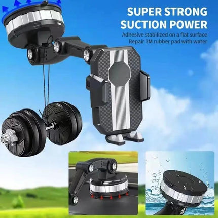 X-0566 Big Suction Cup Car Phone Holder For Center Console | Syndmart