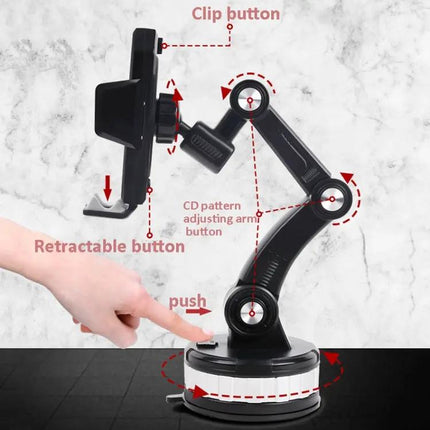 X-0566 Big Suction Cup Car Phone Holder For Center Console | Syndmart