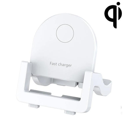 KH18 15W Vertical Wireless Fast Charger With Phone Holder Black White - white vertical wireless stand fast charger with phone holder