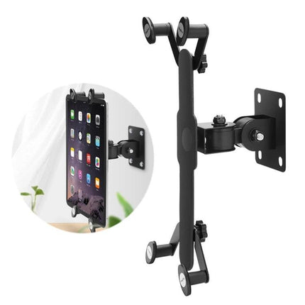 Secure Wall Mount Bracket for 7 to 13 Inch Tablets with Anti-Theft Design - adjustable black tablet wall mount for home or office