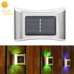 Lámpara de pared de acero inoxidable para jardín con energía solar y 6 LED para exteriores