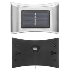 Stylish 6 LED Solar-Powered Stainless Steel Wall Lamp for Outdoor Gardens