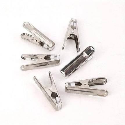 20 Pack Stainless Steel Laundry Clips For Clothes And Socks - corrosion-resistant metal clips for socks, underwear, delicate items on clotheslines