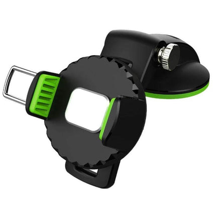Car Diamond Suction Cup Phone Holder Green For In Car Use compact ABS suction mount with silica gel base for hands-free navigation and stable grip