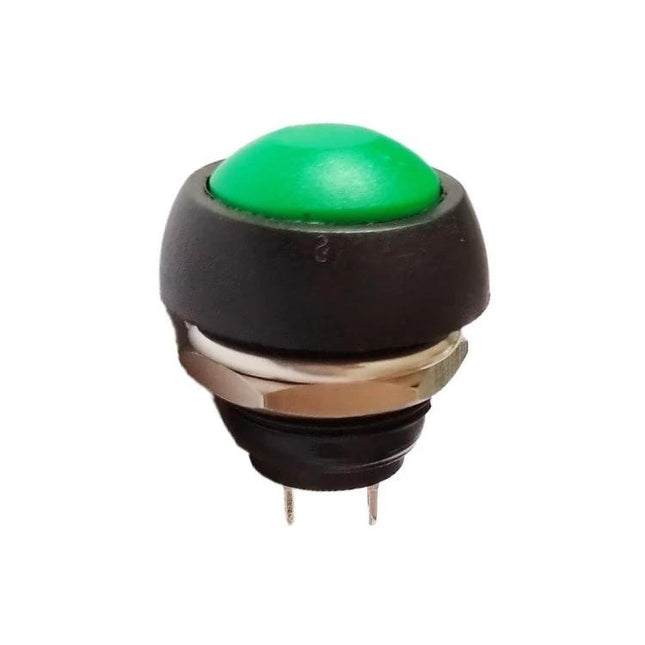 Small Waterproof Self-Reset Button Switches in Assorted Colors, 10 Pack - green 12mm waterproof self-reset button switch