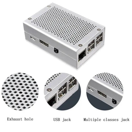Aluminum Alloy Grid Cooling Case for Raspberry Pi Boards