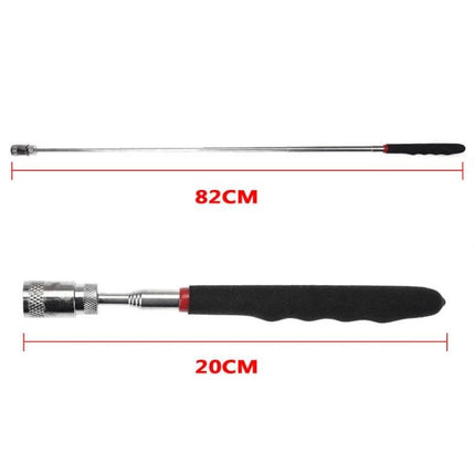 Handy Magnetic Tool for Retrieving Items in Daily Repairs extendable 20cm to 82cm with LED light and ergonomic grip