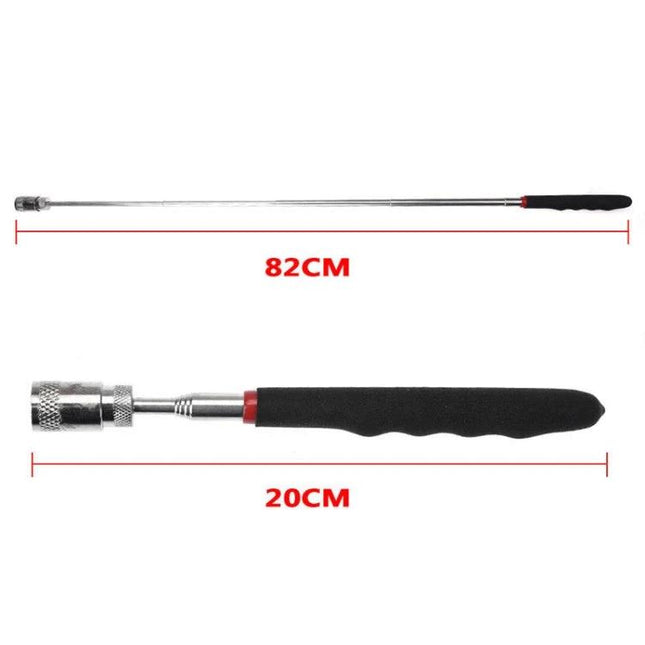Handy Magnetic Tool for Retrieving Items in Daily Repairs extendable 20cm to 82cm with LED light and ergonomic grip