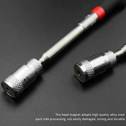 Handy Magnetic Tool for Retrieving Items in Daily Repairs telescoping magnet with LED light for screws in tight spaces, 20–82 cm extendable