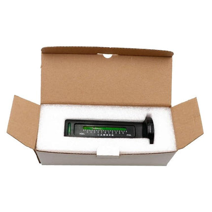 Essential Magnetic Tool for Vehicle Wheel Alignment in foam box showing camber gauge double bubble spirit level