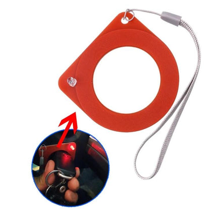Handy Detector for Everyday Car Anti-Theft System Checks - compact red ring tool with LED and wrist strap for testing ignition and key coils