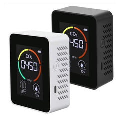 Digital CO2 Monitor with Temperature and Humidity Display - Air Quality Detector