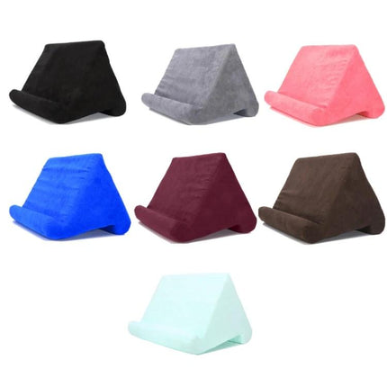 Comfortable Multi-Angle Pillow Holder for Tablets and Mobile Phones, 27x25x23 cm - assorted colors soft fabric tablet and phone stand