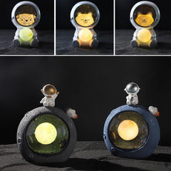 Resin Astronaut and Star Night Light Home Decor