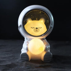 Resin Astronaut and Star Night Light Home Decor