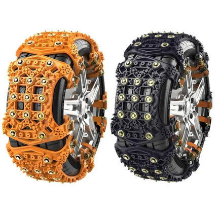Emergency Snow Chains for Cars and SUVs, Fits 175-265cm Tires