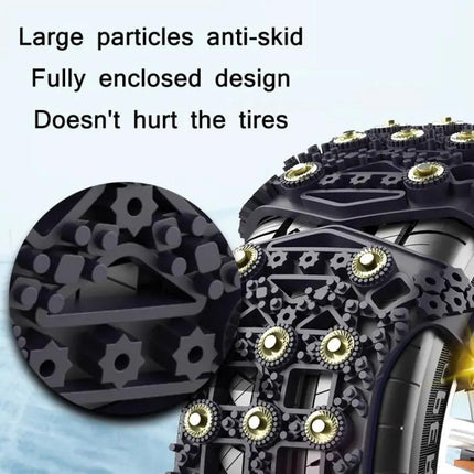 Emergency Snow Chains for Cars and SUVs, Fits 175-265cm Tires