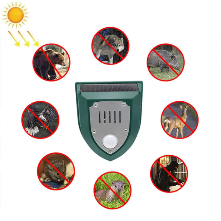 Solar-Powered N911M Animal Deterrent Alarm Lamp with Infrared Induction