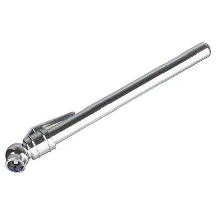 Compact Tire Pressure Gauge for Daily Car Checks on the Road — slim chrome handheld gauge for quick on-the-go tire pressure checks