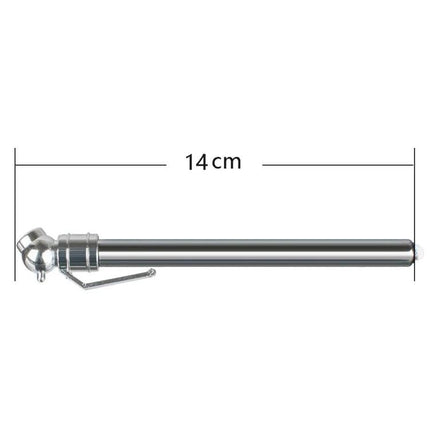 Compact Tire Pressure Gauge for Daily Car Checks on the Road - 14cm compact metal hand gauge for quick roadside tire pressure checks