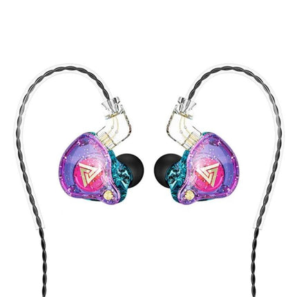 QKZ AK6 PRO HiFi Subwoofer In-Ear Wired Headphones with Mic, Colorful, Black, White, Green sparkling purple earbuds