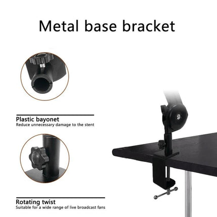Desktop Microphone Stand for Everyday Home Recordings metal base bracket with desk clamp and adjustable rotating twist for home recordings