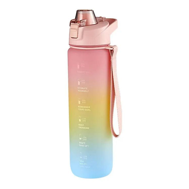 1000ml Gradient Plastic Sports Water Cup For Daily Hydration