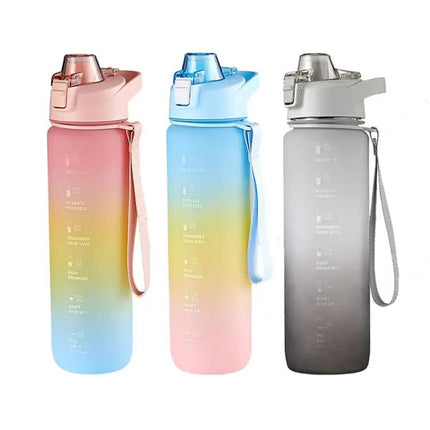 1000ml Gradient Plastic Sports Water Cup For Daily Hydration