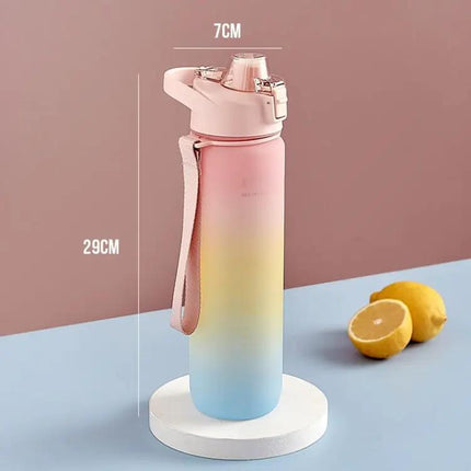 1000ml Gradient Plastic Sports Water Cup For Daily Hydration