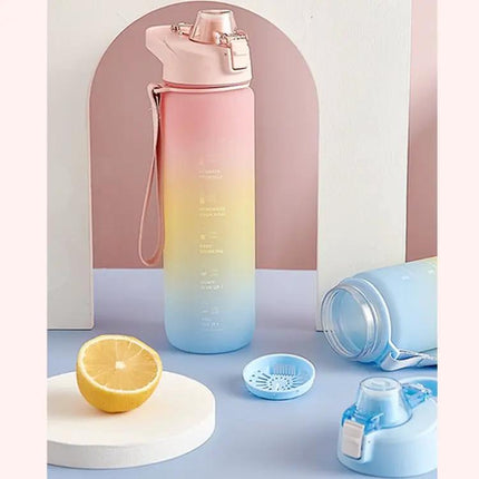 1000ml Gradient Plastic Sports Water Cup For Daily Hydration
