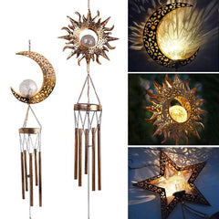 Enchanted Solar Iron Wind Chime Lantern