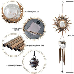 Enchanted Solar Iron Wind Chime Lantern