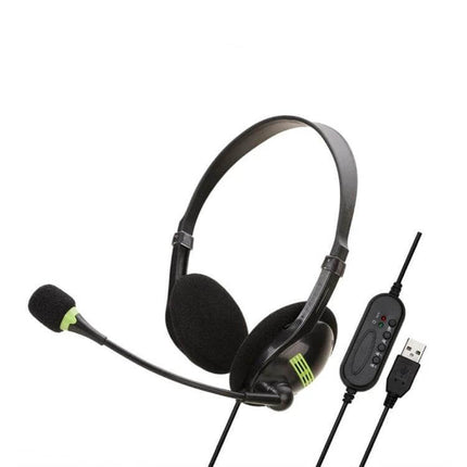 Wired Headset With Headband And Microphone For Calls And Meetings, lightweight USB wired design for reliable calls