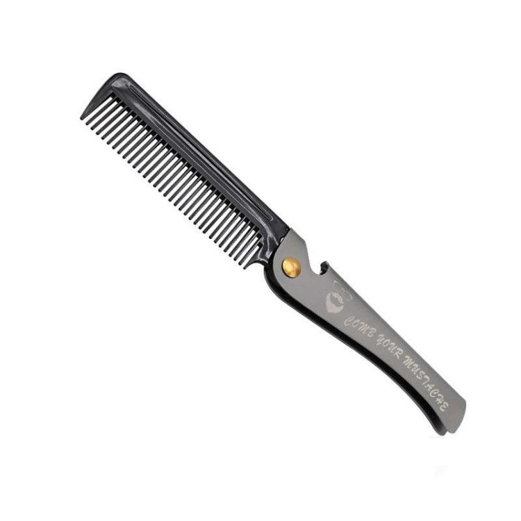 Compact Stainless Steel Beard and Hair Styling Comb