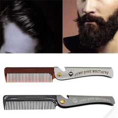 Compact Stainless Steel Beard and Hair Styling Comb