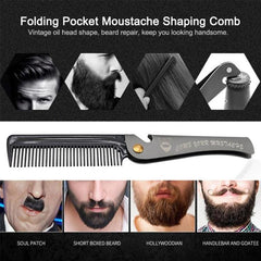 Compact Stainless Steel Beard and Hair Styling Comb