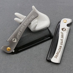 Compact Stainless Steel Beard and Hair Styling Comb