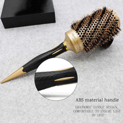 Ceramic Twill Bristle Curling Comb with Ergonomic Handle