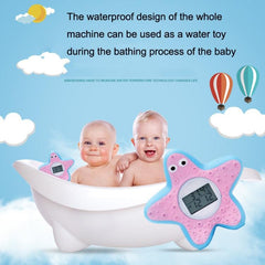 Cute Cartoon Baby Bath Water Thermometer with Digital Display and Alarm