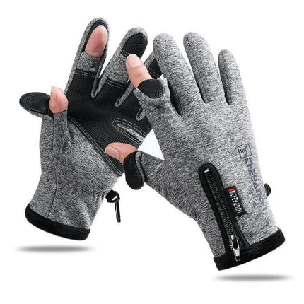 Outdoor Riding Gloves With Touchscreen Size M to XXL gray touchscreen cycling gloves with velvet lining and grip