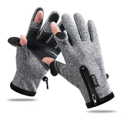 Guantes sin dedos con pantalla táctil listos para el invierno para deportes al aire libre y pesca