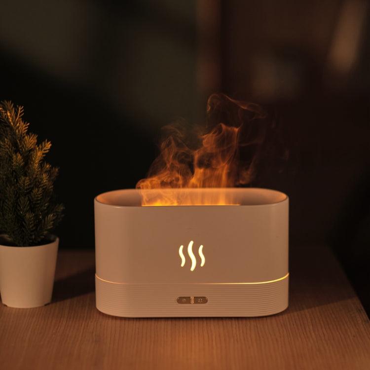 Aromatherapy Flame Diffuser with LED Night Light and Humidifier Function