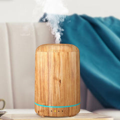 Wood Grain USB Aromatherapy Air Purifier with Colorful Night Light