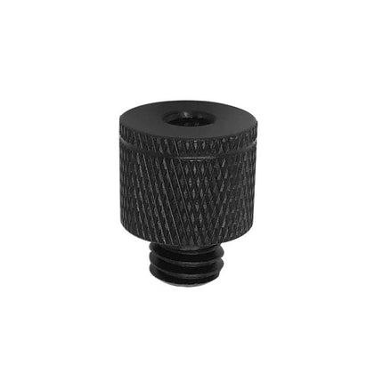 Aluminum Alloy Screw Adapters for Thread Connections — black knurled camera tripod screw adapter, rust-resistant aluminum, secure threaded connection