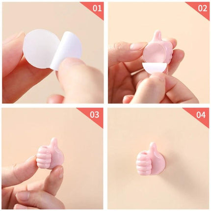 10 Pack Handy Cable Organizer Clips for Office Home and Car - small adhesive plastic thumb cable holders 22x30mm for desk, kitchen, bathroom and car