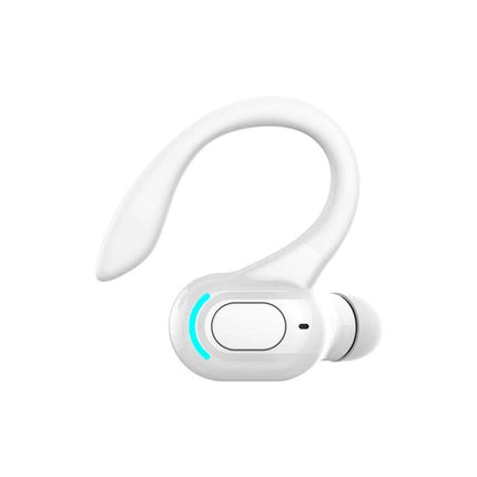 Single Ear Sports Bluetooth Earphone With Secure Fit white F8 Bluetooth 5.1 ear-hook for jogging calls gym